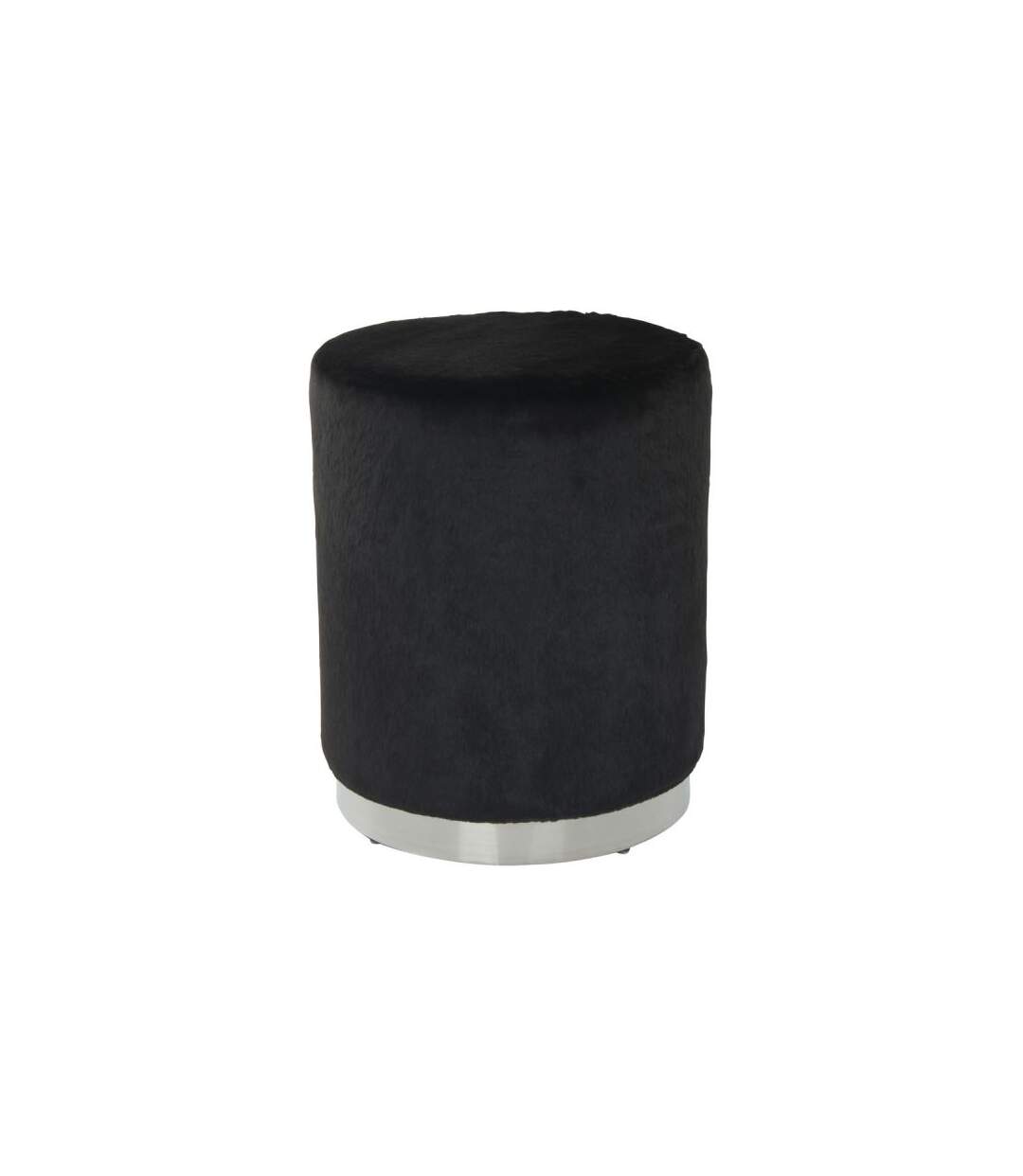 Paris Prix - Pouf Rond Design nona 44cm Noir