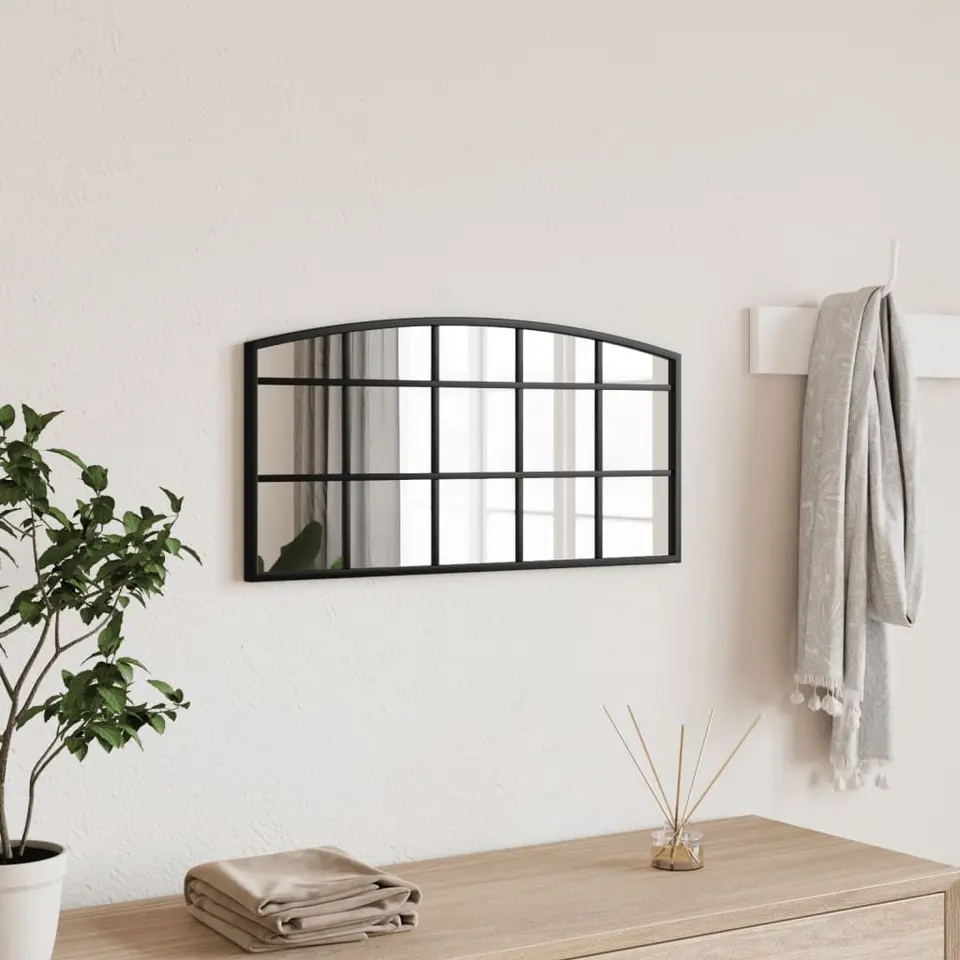 vidaXL - Wandspiegel - Zwart - IJzer - 60 x 30 cm