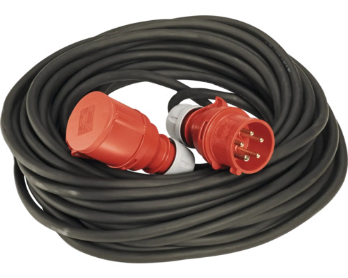 CEE verlengkabel 20 m IP44 H07RN-F 5x1,5 zwart