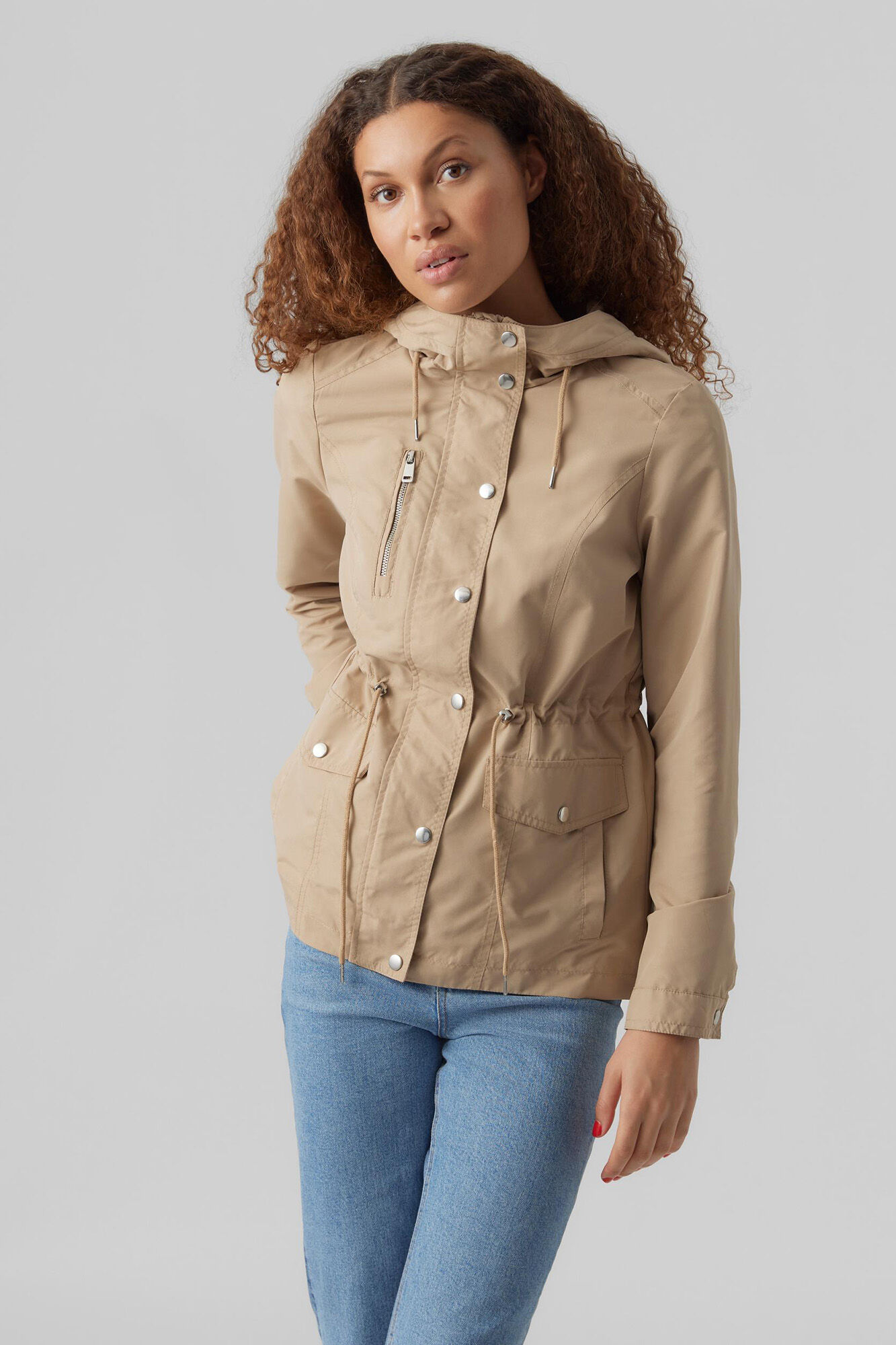 Parka com capuz - Branca