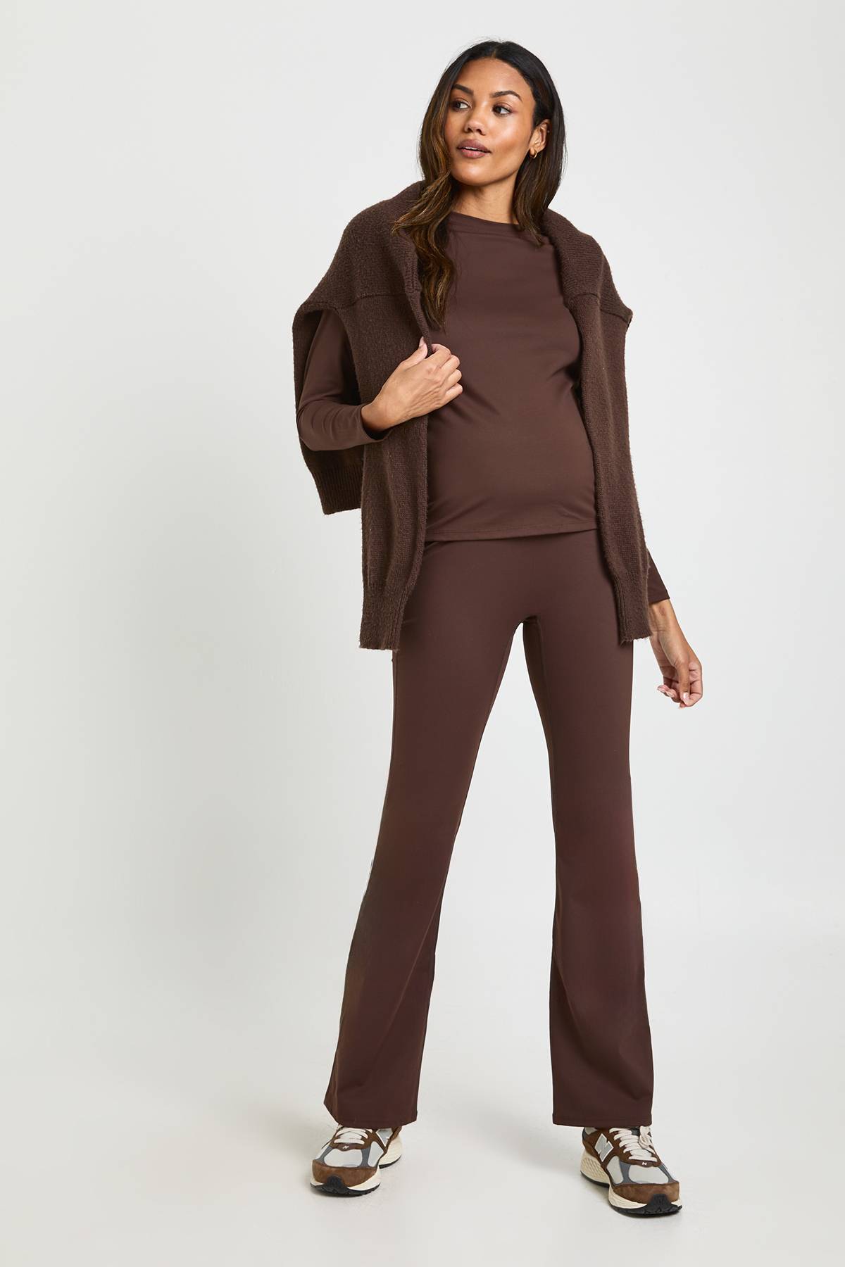 boohoo Maternité Ultra-doux Modelant Soutien pour le Ventre de Grossesse Yoga Flares