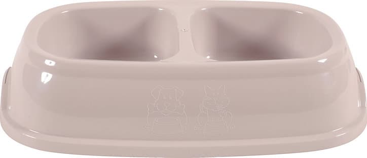 Gamelle double en plastique pour chat