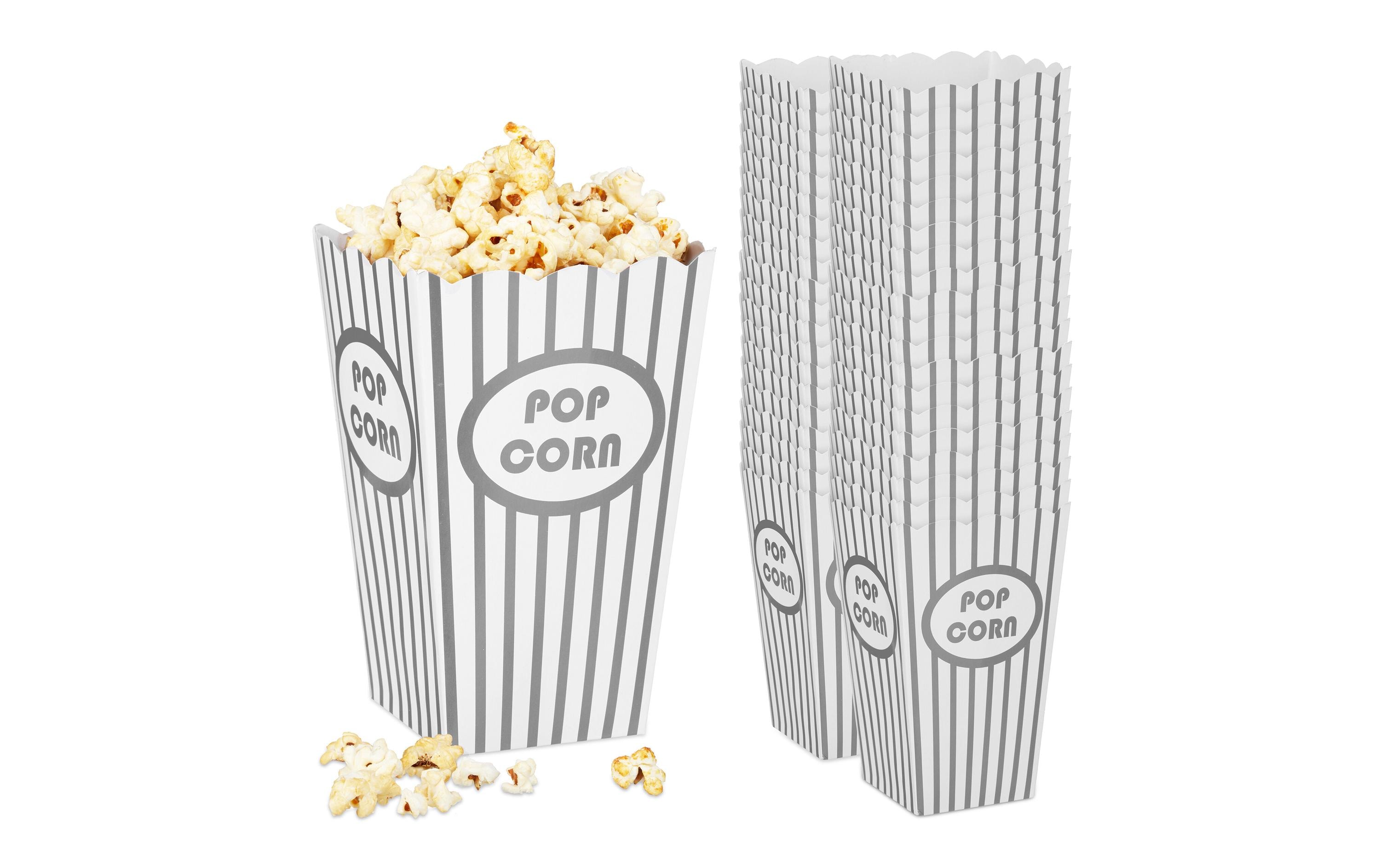 Fingerfood-Schale Grau/Weiss 48 StückPopcorntüten