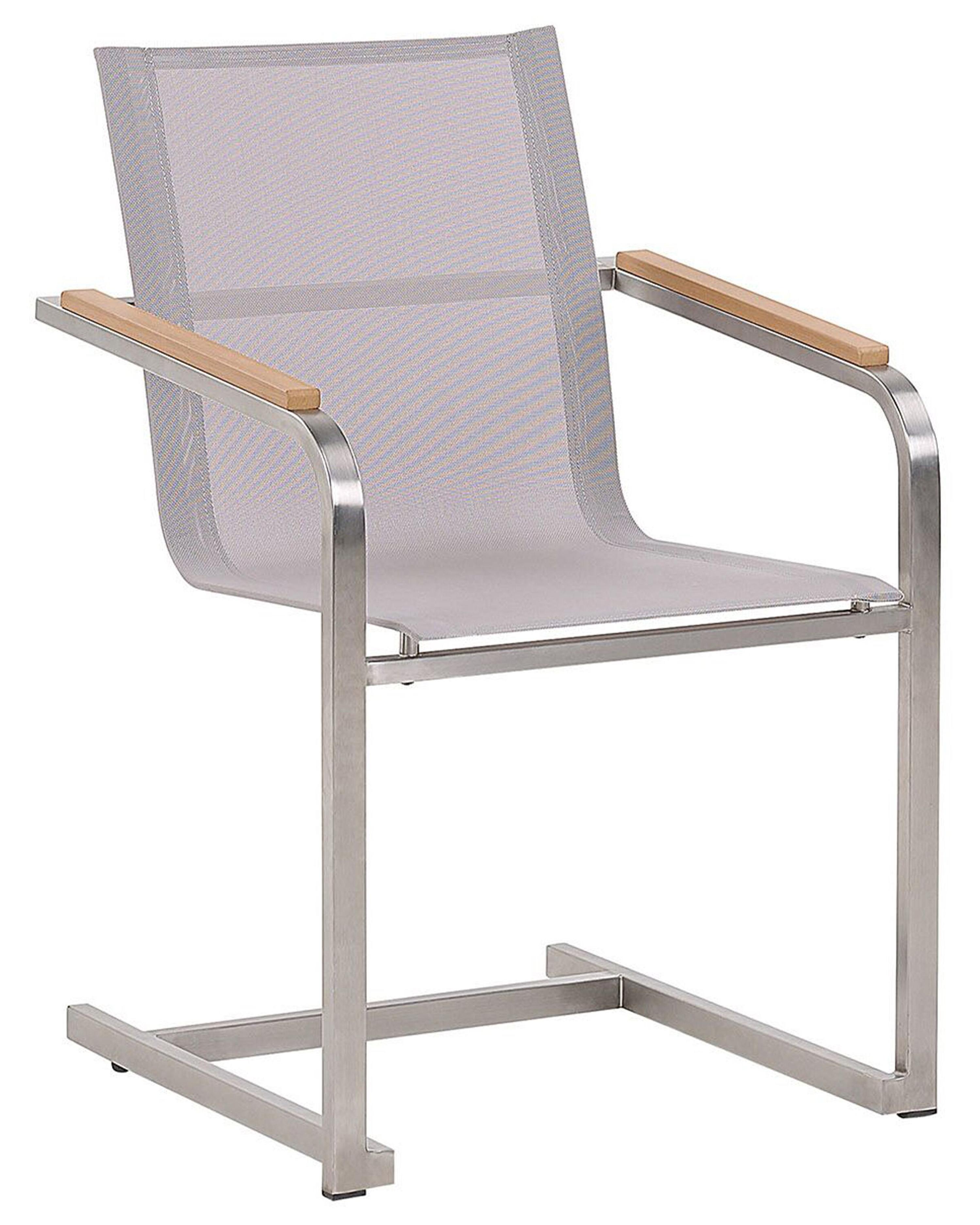 Set van 4 tuinstoelen COSOLETO Roestvrij staal Beige