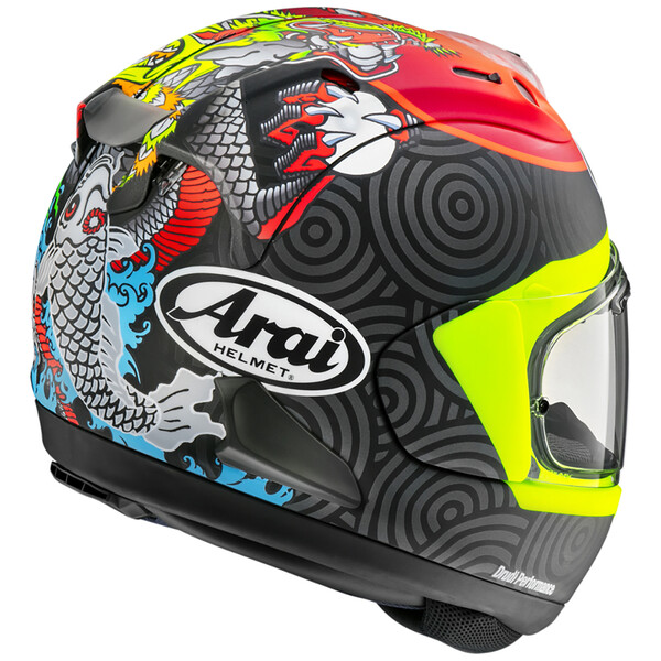 Arai - Casque RX-7V Evo Replica Suzuki Carbone / Jaune fluo / Rouge