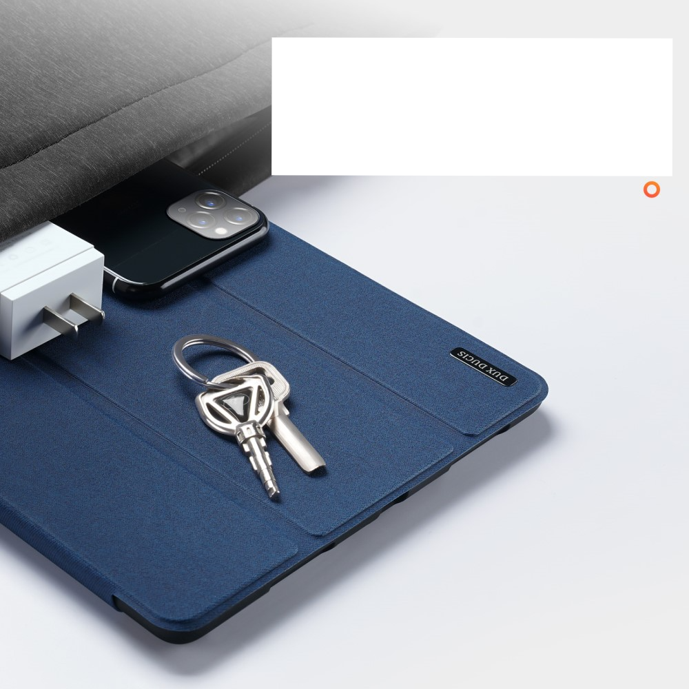 Samsung Galaxy Tab S8 Ultra Tasche Smart Cover Hülle Stoff Design mit S-Pen Halterung - Dunkelblau