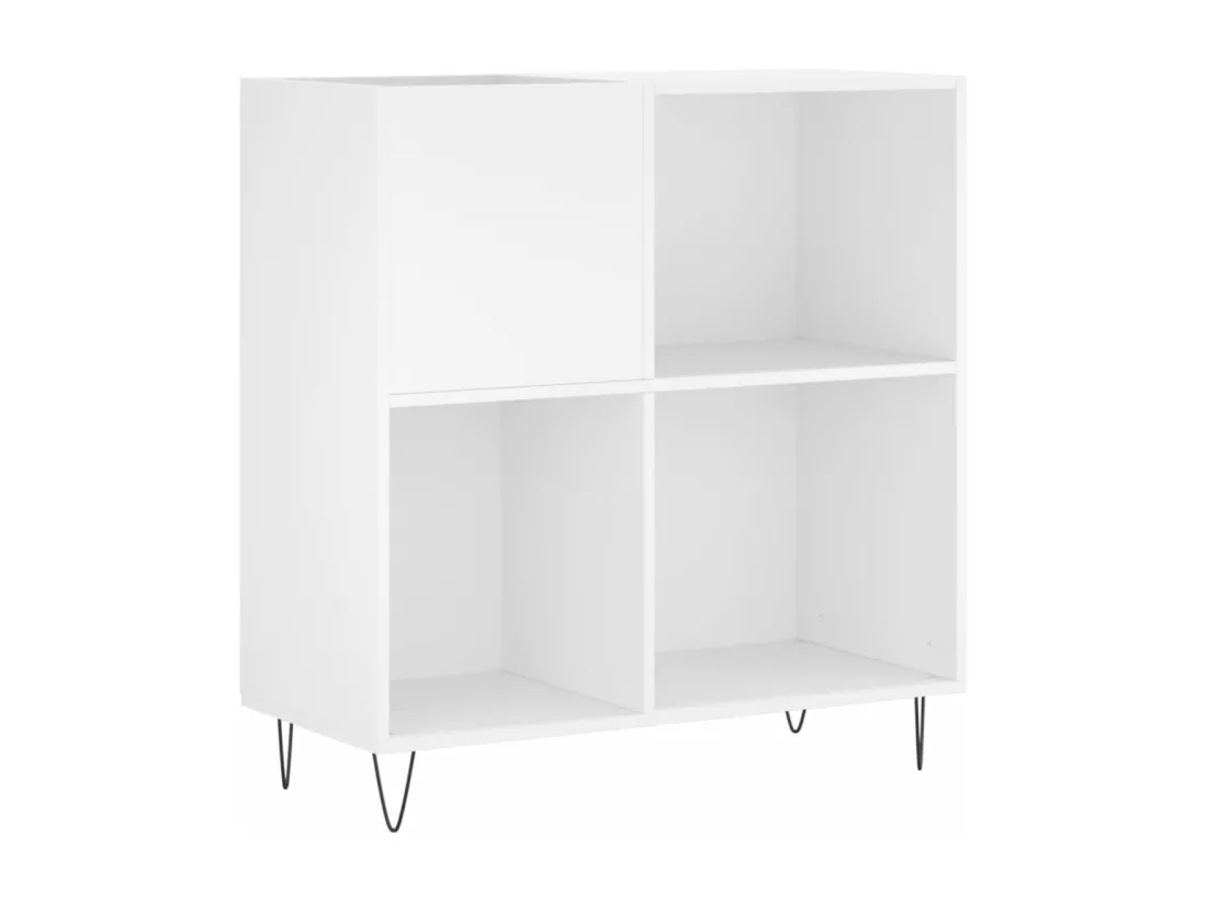 Armoire à disques blanc 84,5x38x89 cm bois d'ingénierie