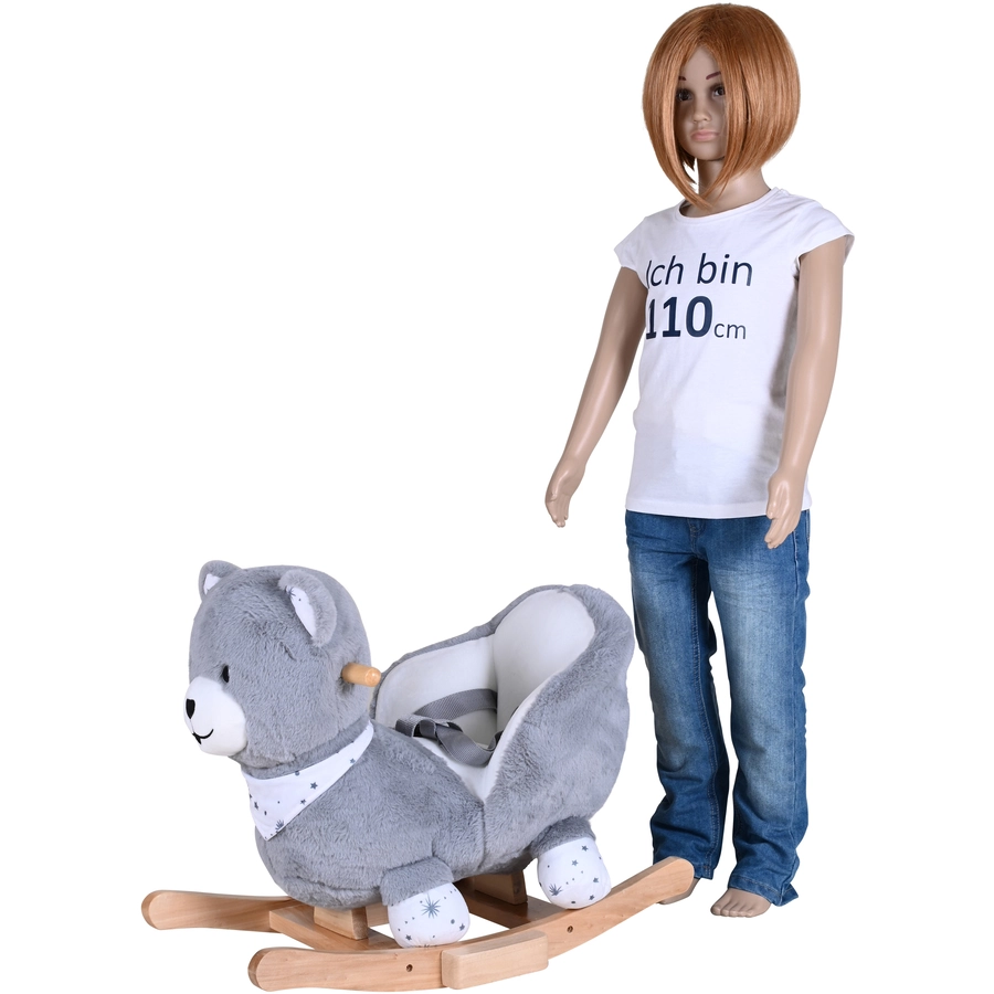 knorr toys® Schaukeltier Bär grau