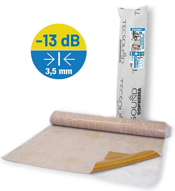 Rouleau isolant mince phonique Soprema Tecsound 122 x 260 cm (vendu au rouleau)