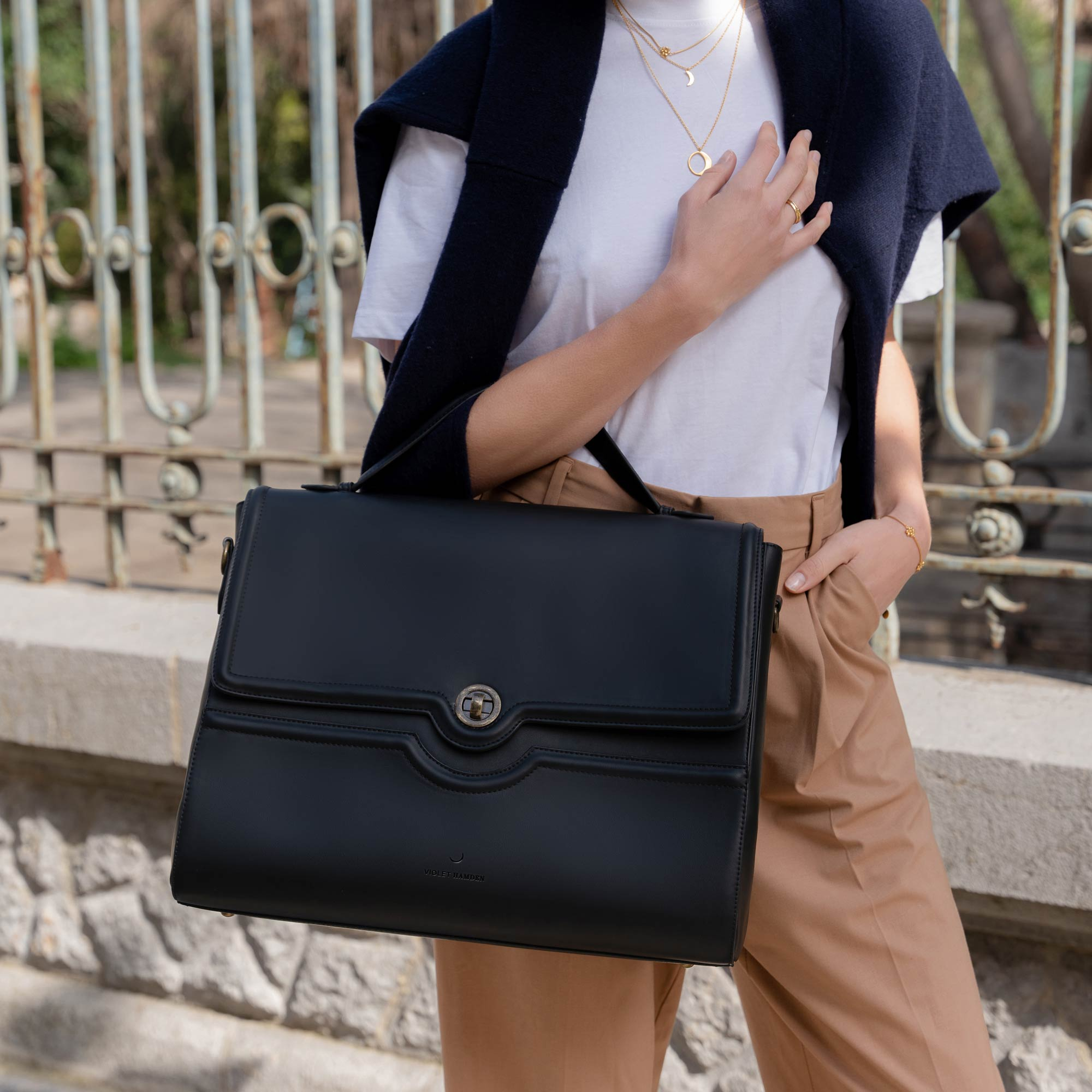 handtas, laptoptas Violet Hamden Violet Hamden Zwart