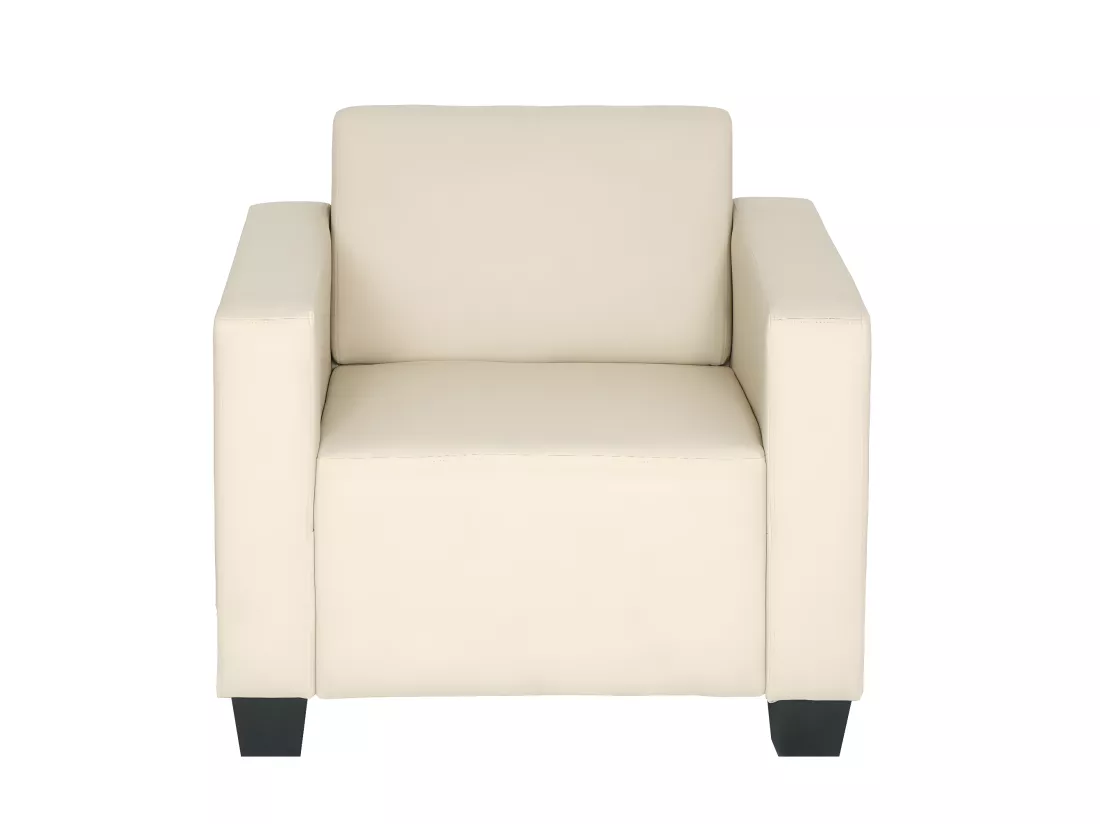 Fauteuil lounge Moncalieri, crème