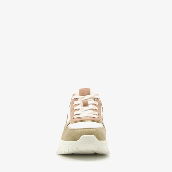 Supercracks dames dad sneakers taupe