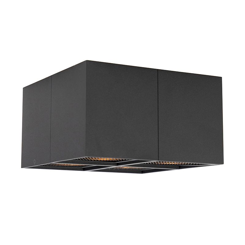 Design spot zwart 4-lichts - Qubo Honey