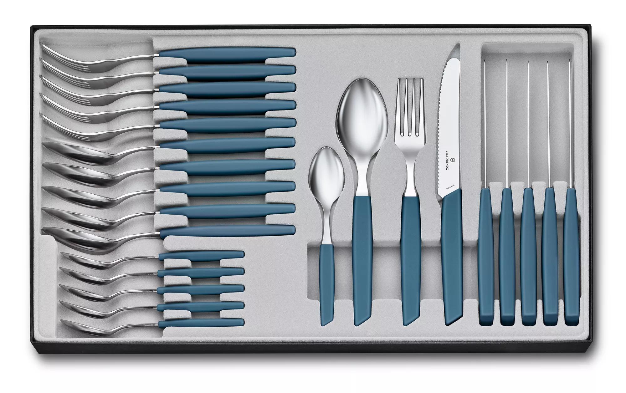 Swiss Modern Besteck, 24-teilig-cornflower-blue