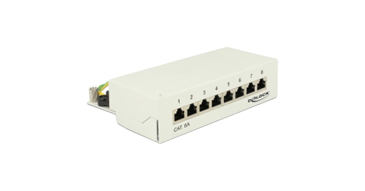 DeLOCKDesktop patchpaneel 8 Port Cat.6A  (Grijs)