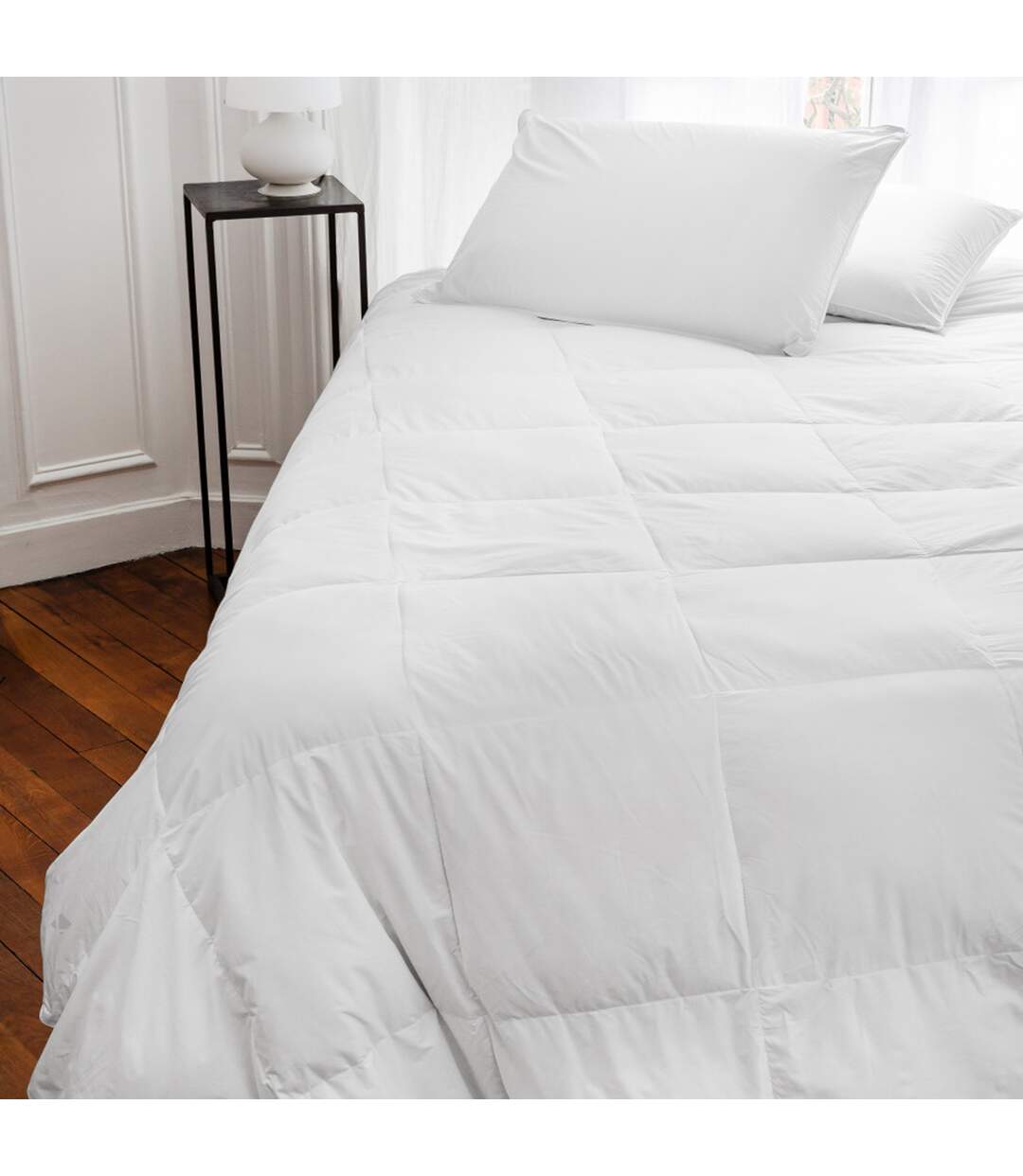 Couette tempérée 260x240 cm PLUMDOR garnissage naturel plumettes de canard 300g/m2