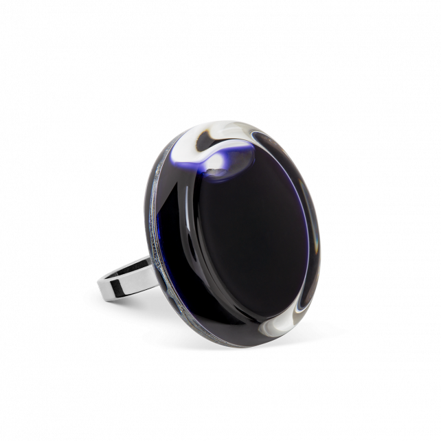 Bague en verre soufflé - Cachou Mini Milk