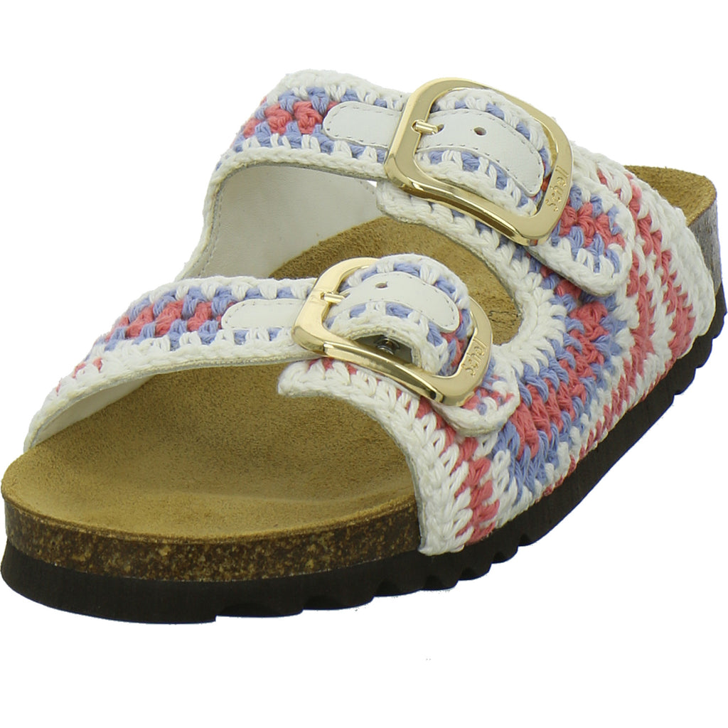 Scholl Pantoletten Damen Noelle Crochet Weiß-kombi