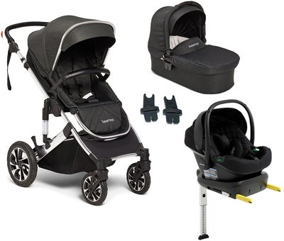 Beemoo Maxi 4 Duovogn Inkl. Beemoo Route Babybilstol & Base, Black Silver/Black Stone