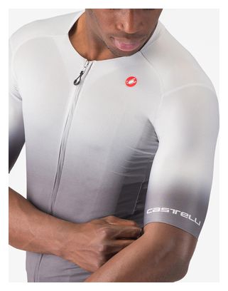 Maillot à Manches Courtes Castelli Upf Homme Gris