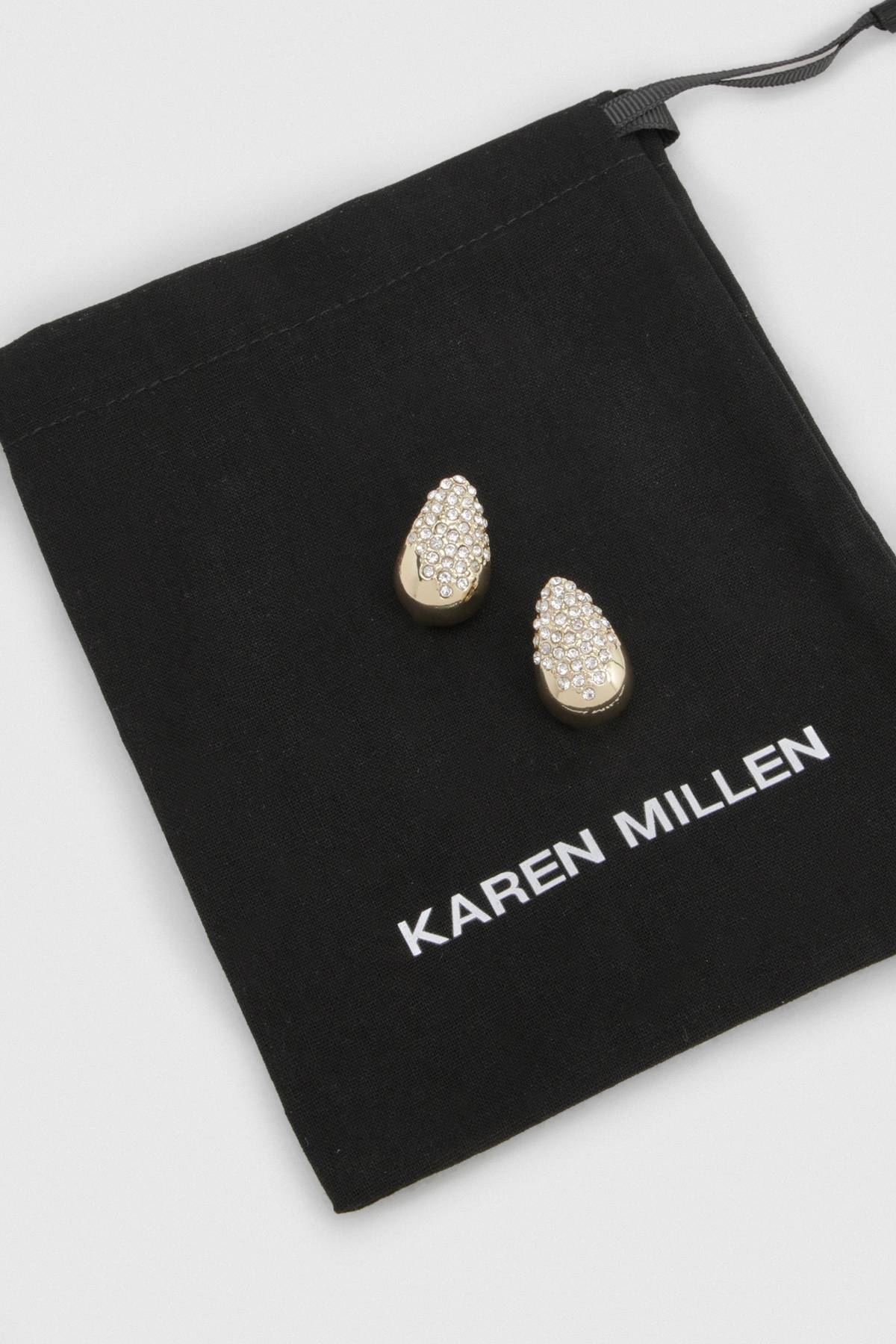 KarenMillen Boucles D'oreilles Goutte D'eau En Strass