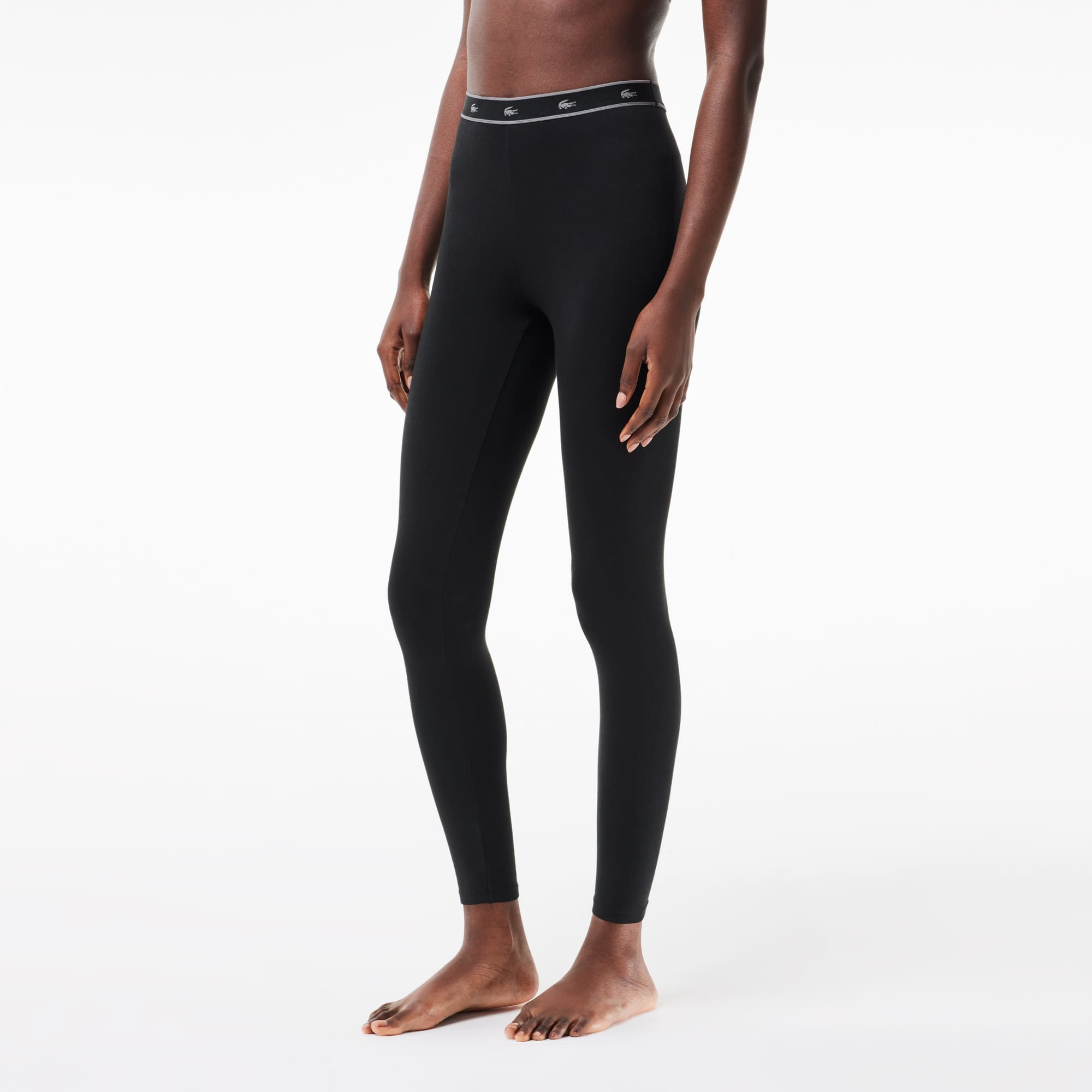 Legging d'intérieur en coton stretch Vêtements d’intérieur & de nuit - Noir - Lacoste - Femme