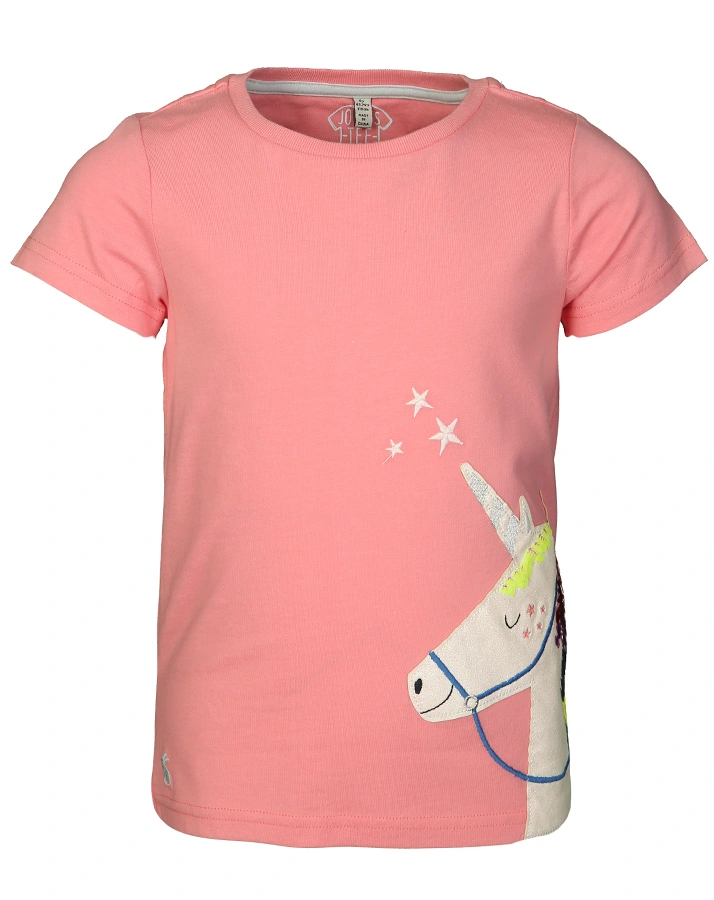 T-Shirt ASTRA UNICORN STARS in koralle