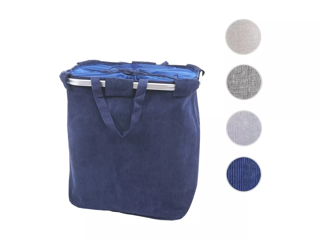 Collecteur de linge MCW-C34, velours bleu