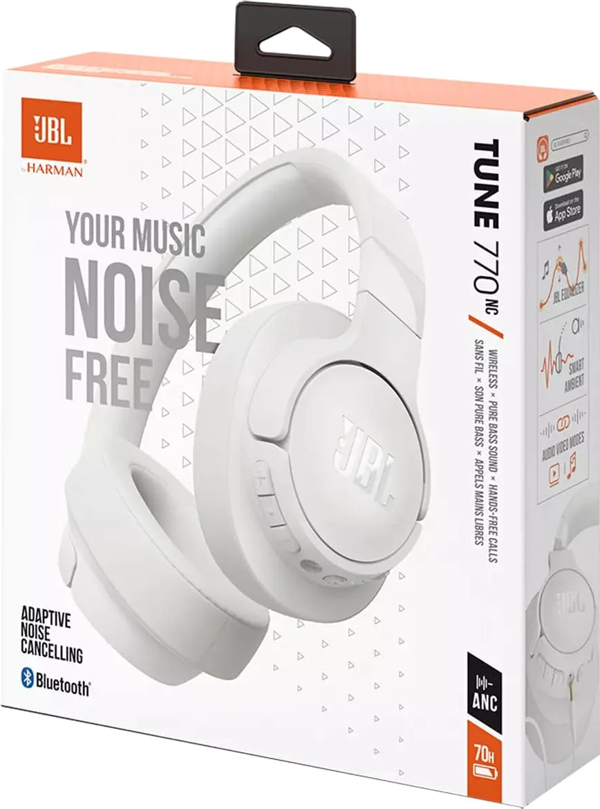 JBL Tune 770NC Blanc Casques Bluetooth