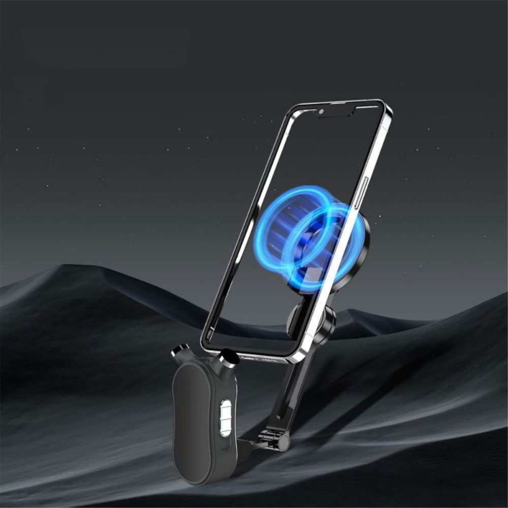 Magnetische MagSafe Verstellbare Hals / Nacken Halterung für Smartphones - Schwarz