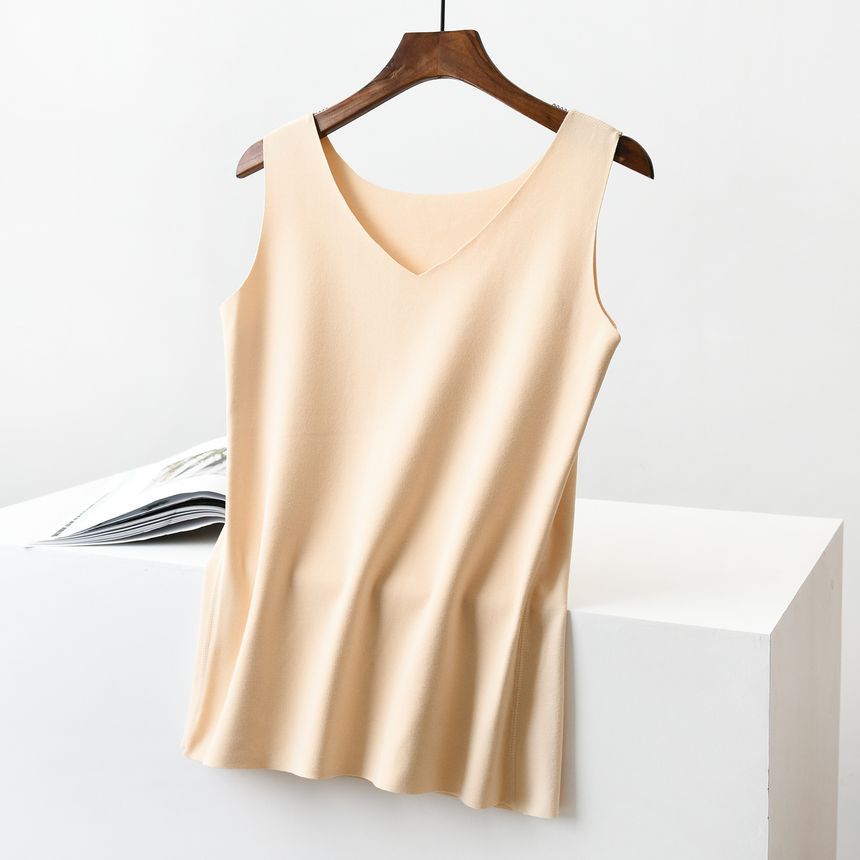Featherbright - V-hals effen thermisch tanktopje