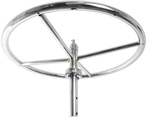 TITAN kledingrek, rond, zilver mat/glanzend, in hoogte verstelbaar, 85 cm diameter