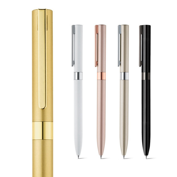 hi!dea 81156 - Stylo à bille en aluminium avec clip et mécanisme twist