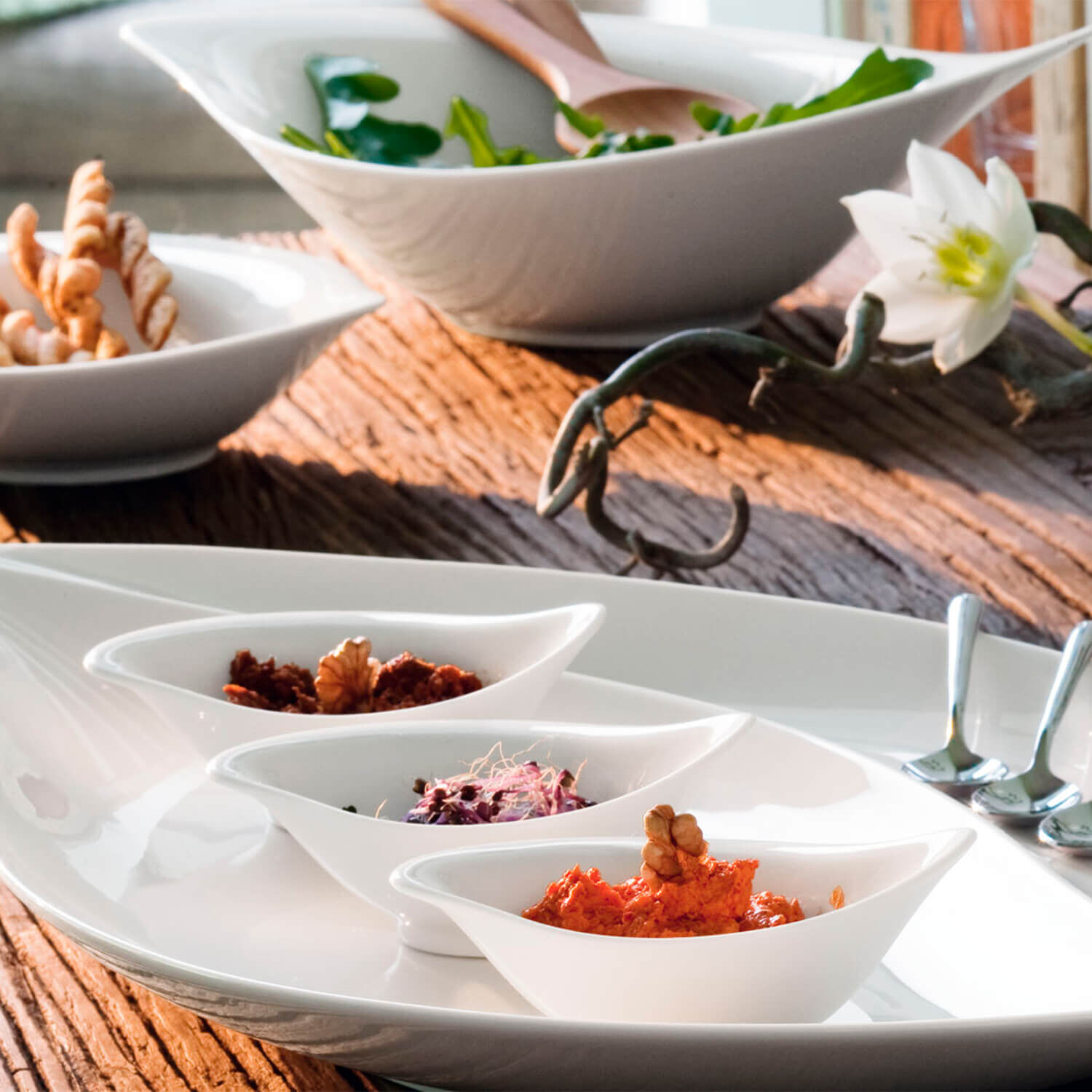 New Cottage Dipping bowl White, 0.6 oz, Premium Porcelain