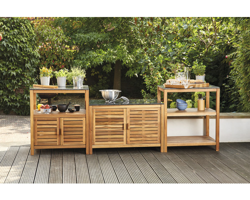 Buitenkeuken Siena Garden 75 x 52 x 87 cm Hout Steen Antraciet