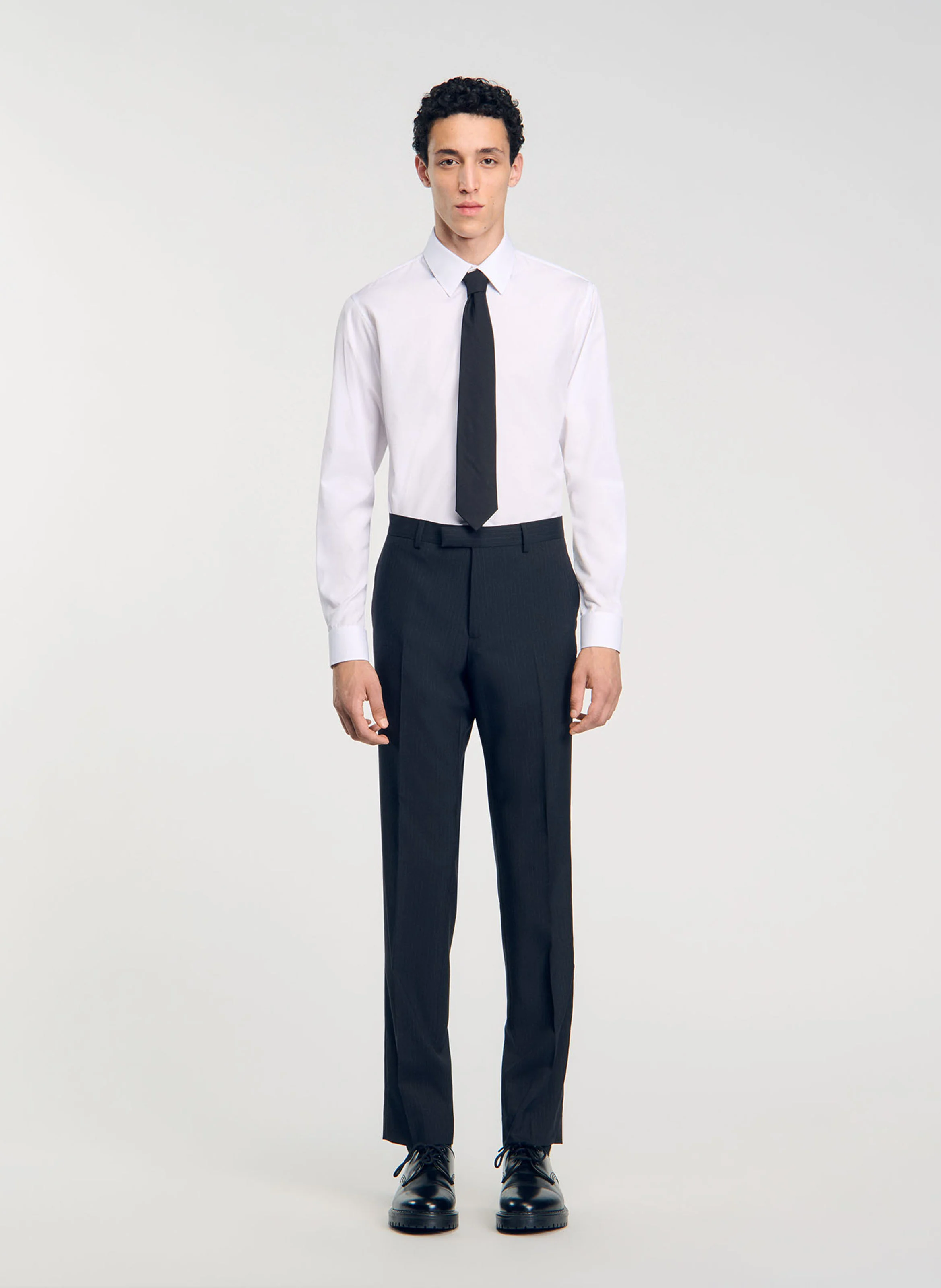 Pantalon de costume en laine | Noir
