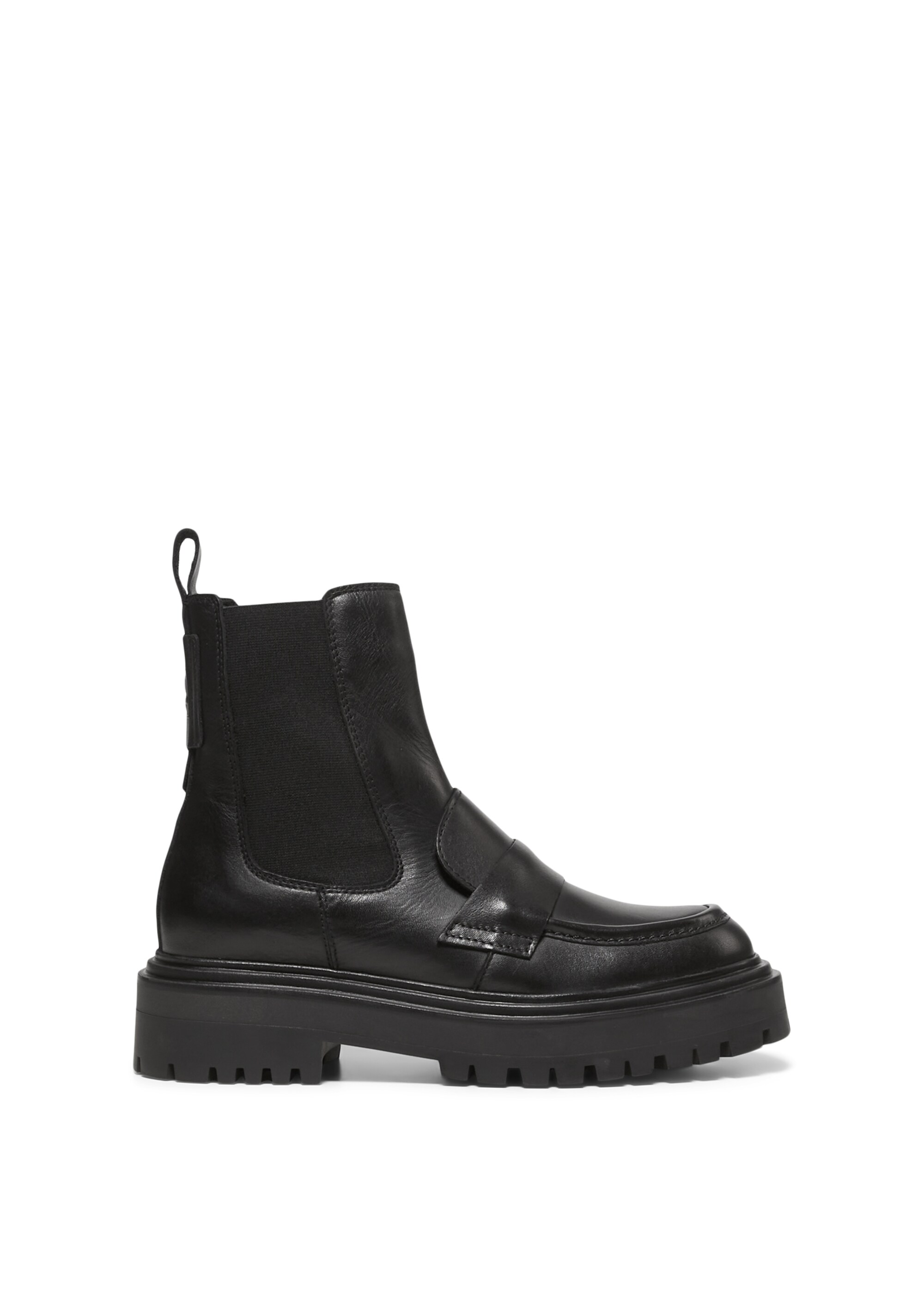 Chelsea-Boot im College Style aus softem Kalbleder