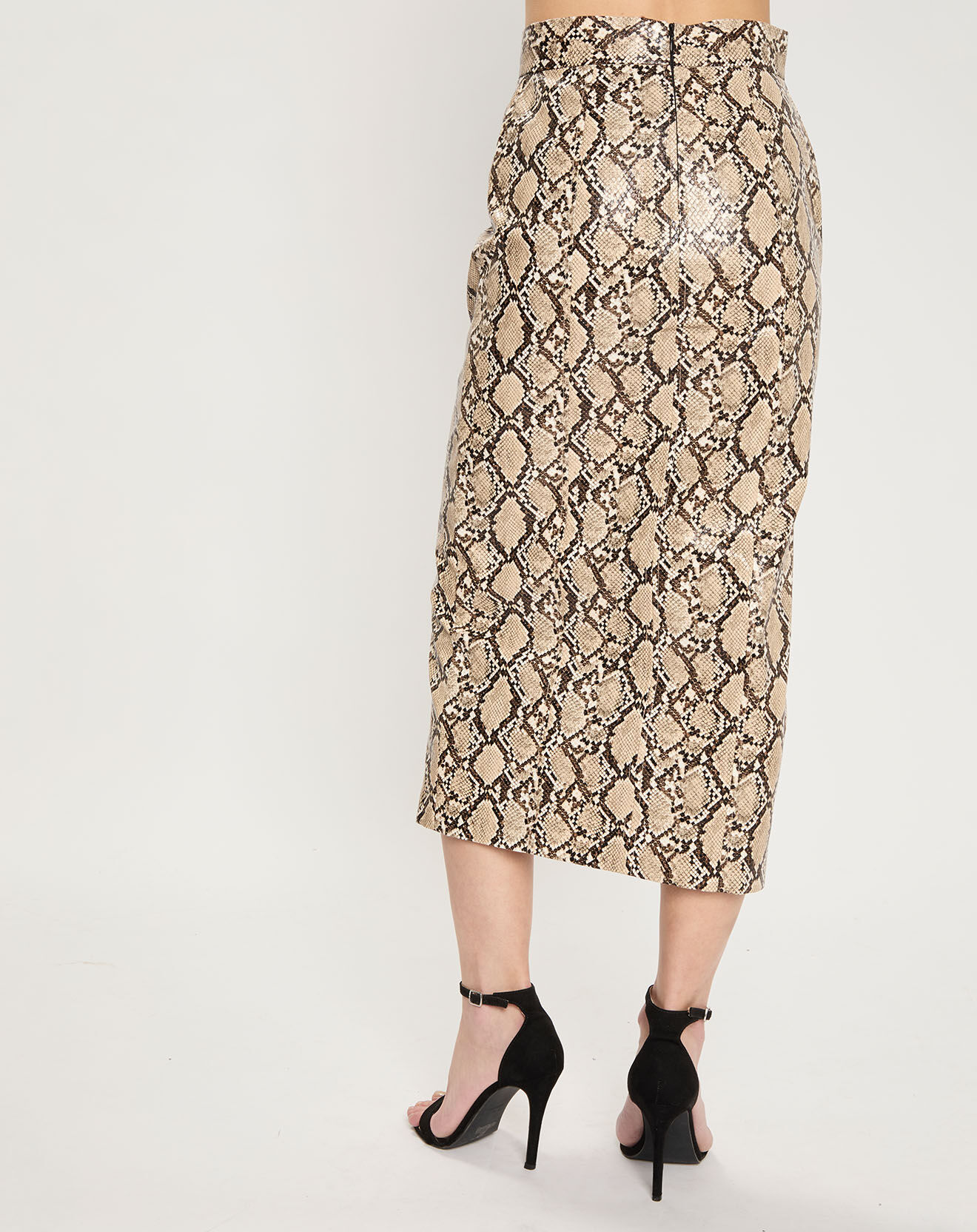 Zapa Jupe Josia imprimée python beige