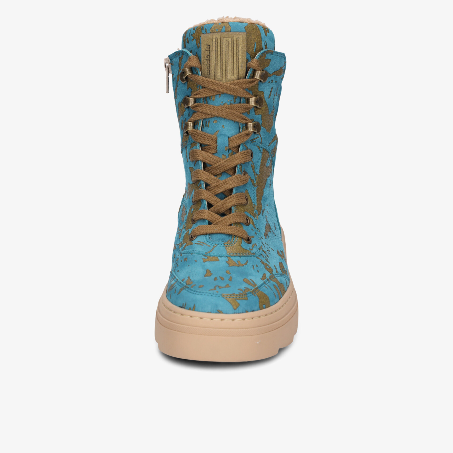 waldläufer Damen Schnürstiefeletten türkis