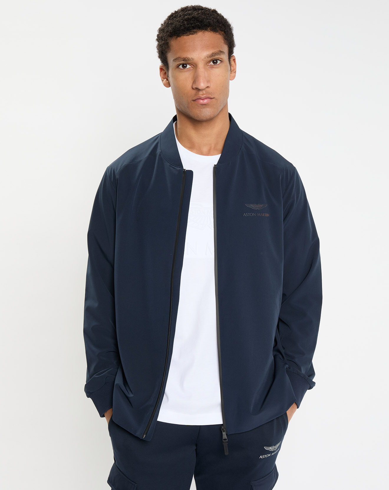 Hackett London Blouson court Aston Martin Racing bleu marine