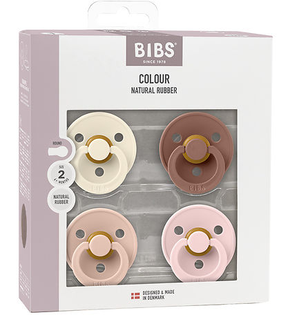 BIBS Colour Schnuller - Gr. 1 - 4er-Pack - Rund - Blush Mix
