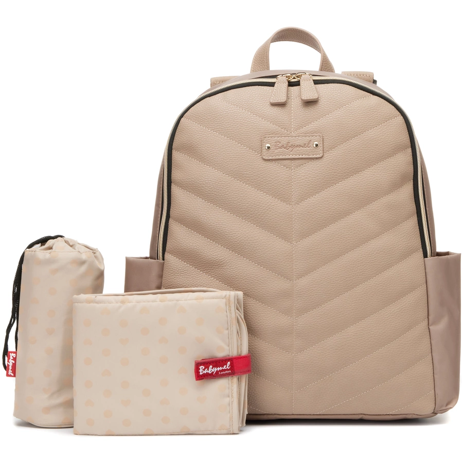 Babymel Wickelrucksack Gabby Vegan Leather Almond