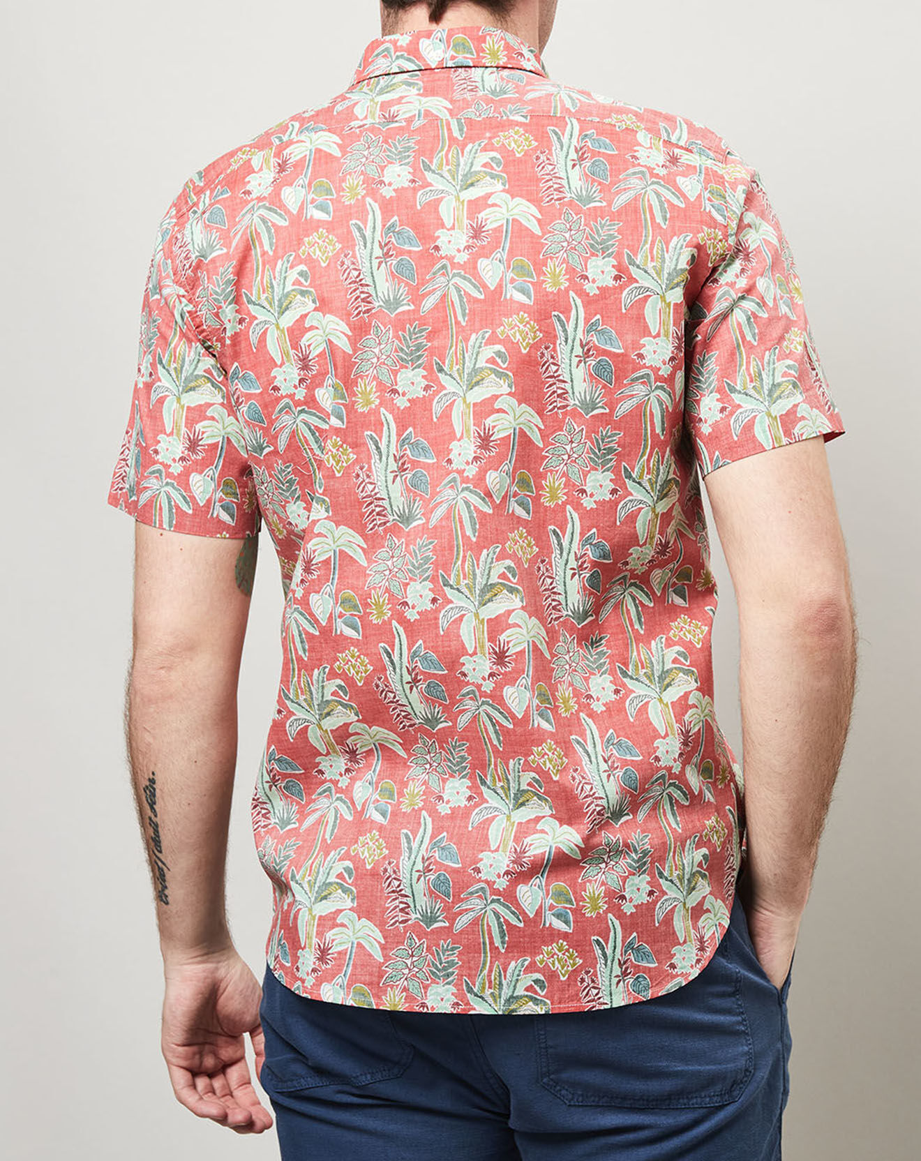 Hartford Chemise slim imprimée Sander rouge