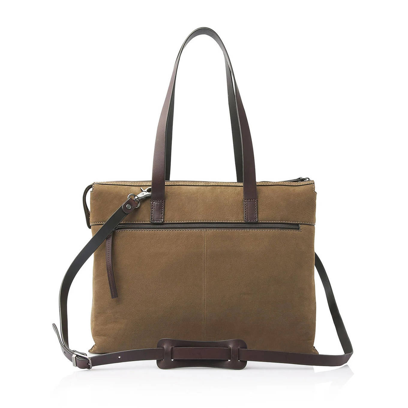 Castelijn & Beerens 15.6 inch nubuck laptoptas taupe