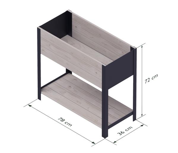 Upyard Holz-Pflanzkasten ModernBox mit Ablage,