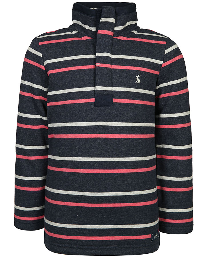 Fleece-Pullover WINTER DALE – HALF ZIP gestreift in navy