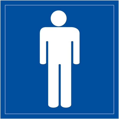 Panneau WC homme - Signalétique Toilettes - Universel