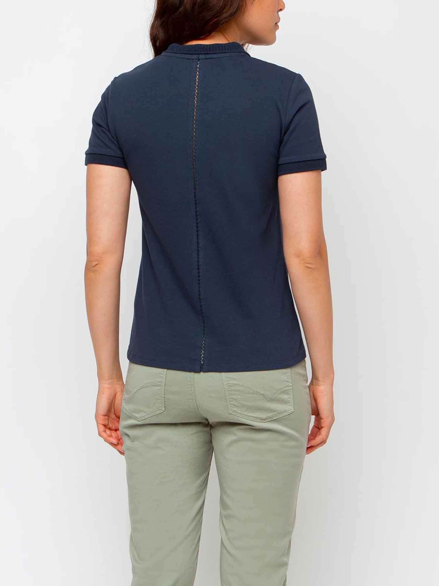 Polo Femme Manches Courtes Coton Biologique Marine