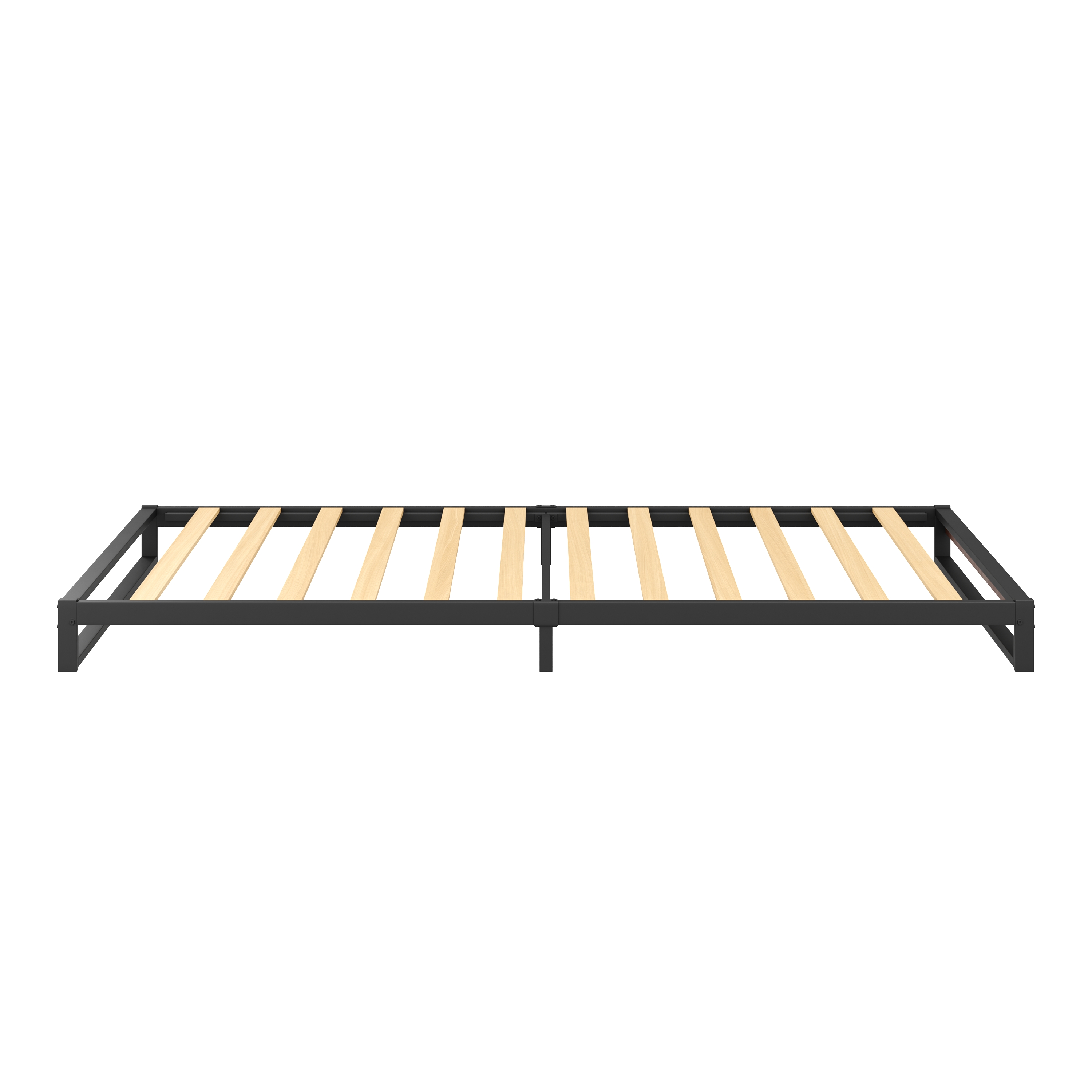 Metallbett HERTA 90 x 200 cm schwarz/natur