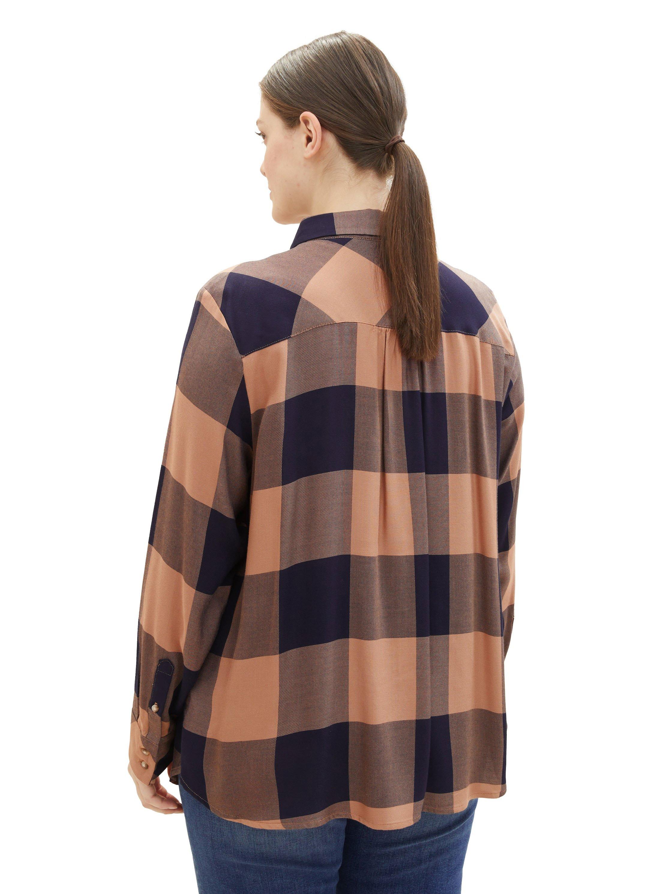 Bluse mit Karomuster, aus Viskose